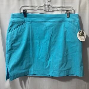 CORAL BAY GOLF SKIRT — Blue Active Skort UPF 50 Women's 14 Petite